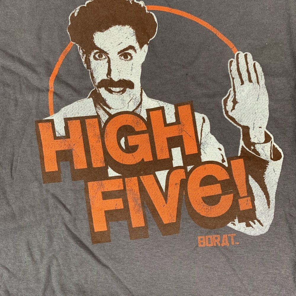 BORAT T-shirt XXL Promo 2007 HIGH FIVE Official 20th Century Fox Rare NEW w Tags